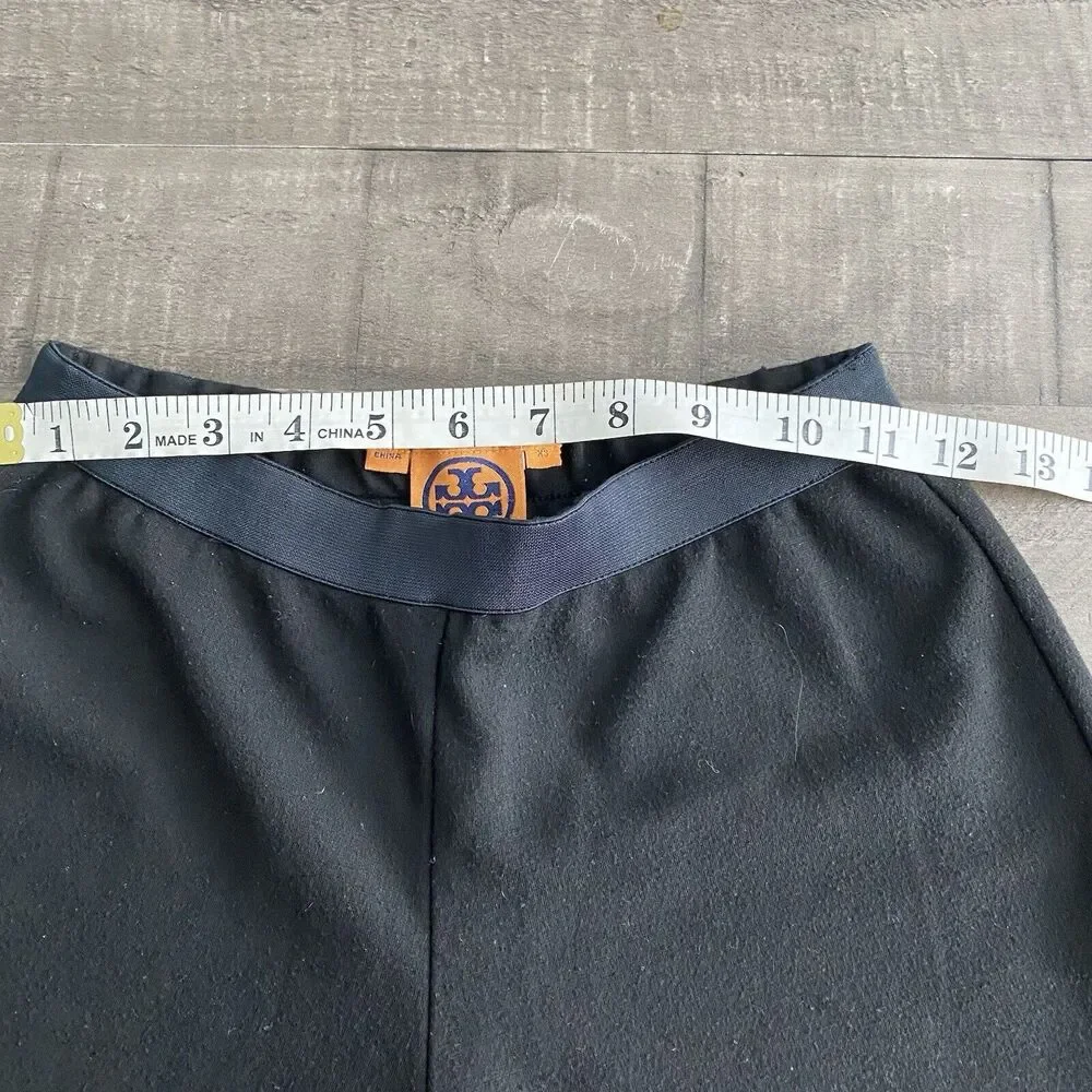 Tory Burch Womens Elastic Waist Zipper Ankle Skinny Leg Trousers‎ Black Size XS - Picture 9 of 13